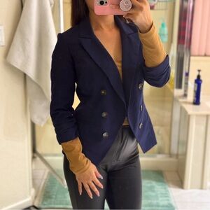 Navy Blue 3/4 sleeve Blazer